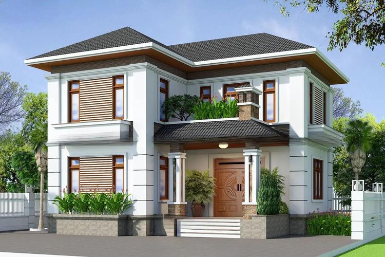 Mẫu thiết kế nhà 2 tầng mái Nhật ngang 7m thanh lịch, tối ưu không gian