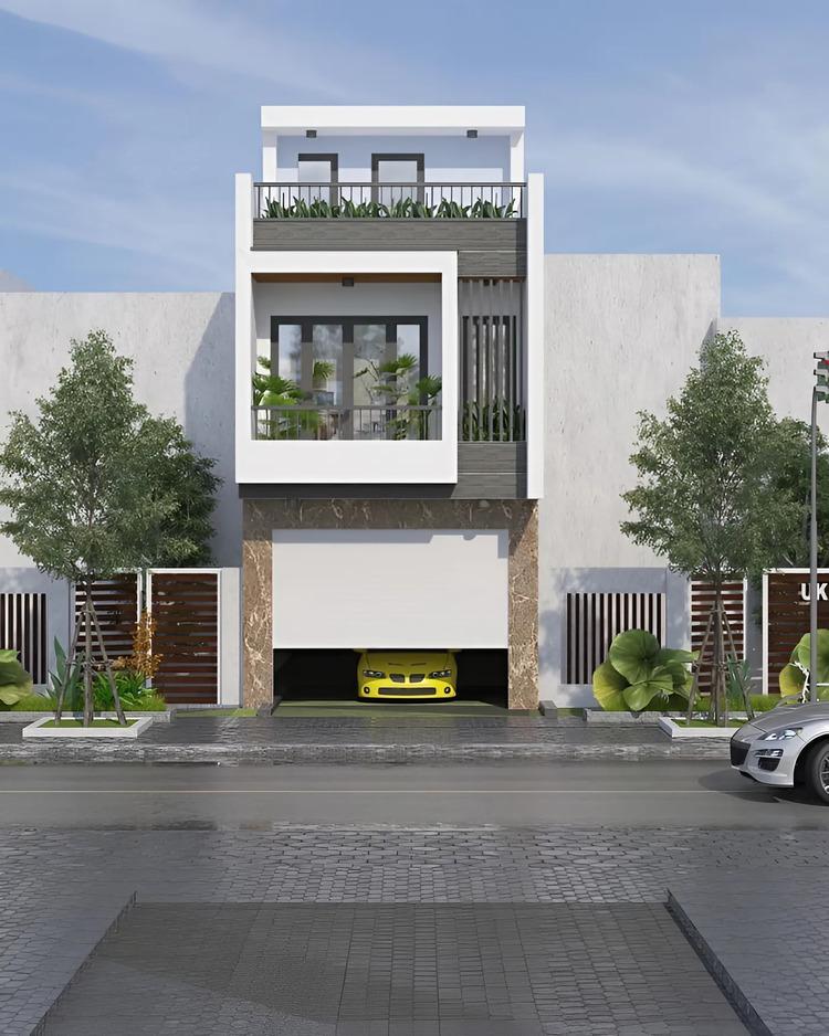 Mẫu nhà ống 2 tầng đẹp có diện tích 5x16m