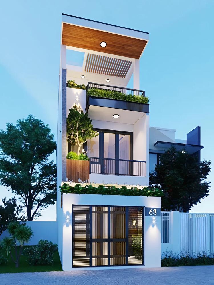 Mẫu nhà ống 2 tầng đẹp 5x16 sang trọng, tiện nghi 