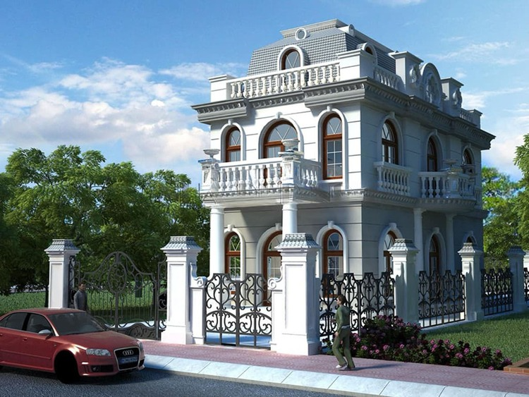 Mẫu nhà ống đẹp phong cách tân cổ điển