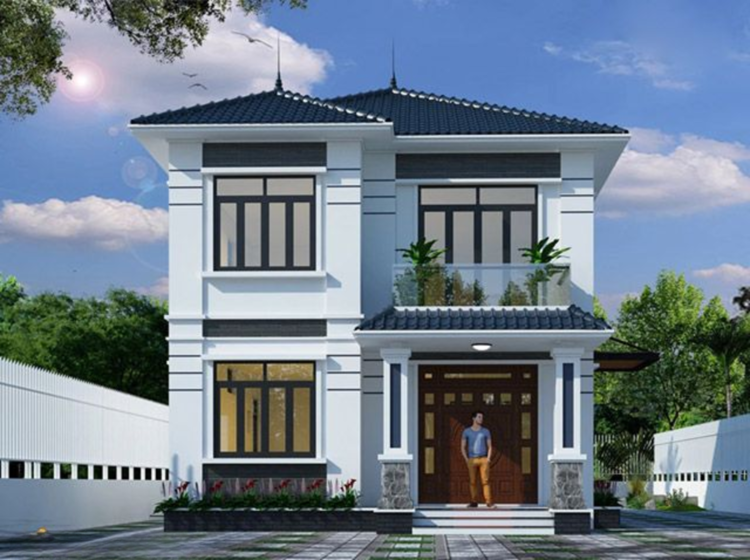 Mẫu nhà ống 2 tầng đẹp mái Nhật được yêu thích hiện nay 