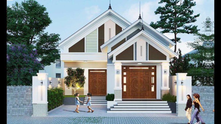 Mẫu nhà ống mái Thái cấp 4 với thiết kế ấn tượng, độc đáo