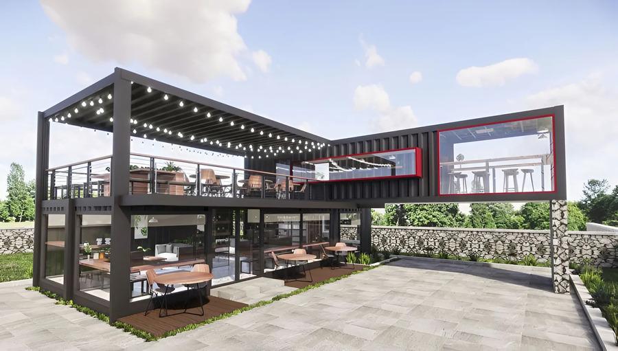 Quán cafe tiền chế tận dụng ánh sáng tự nhiên, tạo không khí thoáng mát