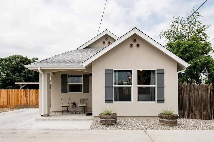 Mẫu nhà cấp 4 chữ L mái tôn dưới 100 triệu nhỏ gọn, tiện nghi, tiết kiệm chi phí