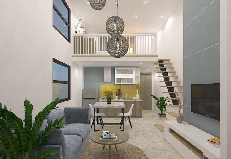 Mẫu nhà cấp 4 gác lửng 3 phòng ngủ 5x12 tiện nghi