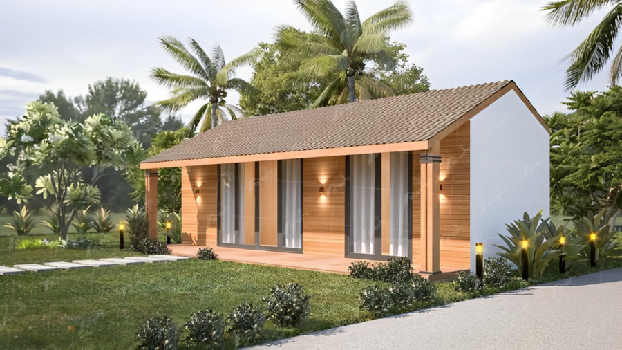 Mẫu nhà lắp ghép nông thôn giá rẻ, bình yên, thoáng đãng 