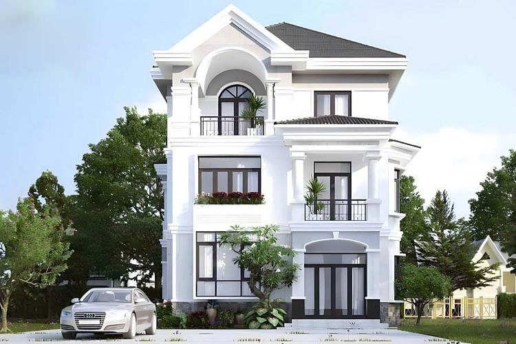 Mẫu nhà mái Nhật 3 tầng hiện đại, đẹp xu hướng mới nhất hiện nay