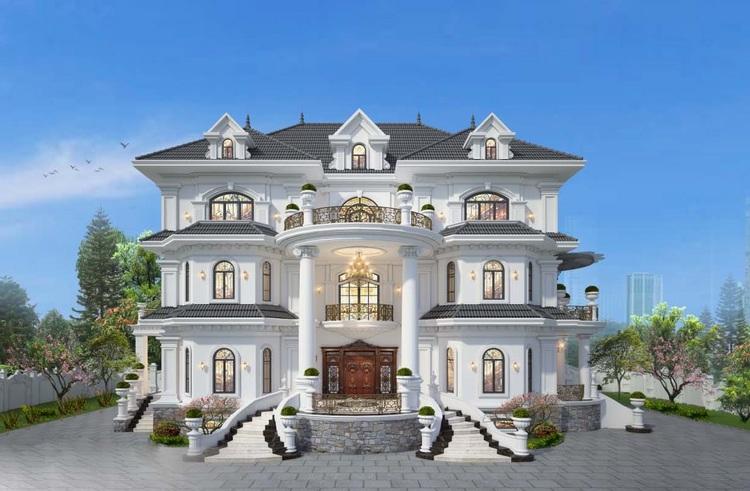 Mẫu nhà biệt thự 3 tầng mái Nhật hiện đại, nguy nga, thanh lịch