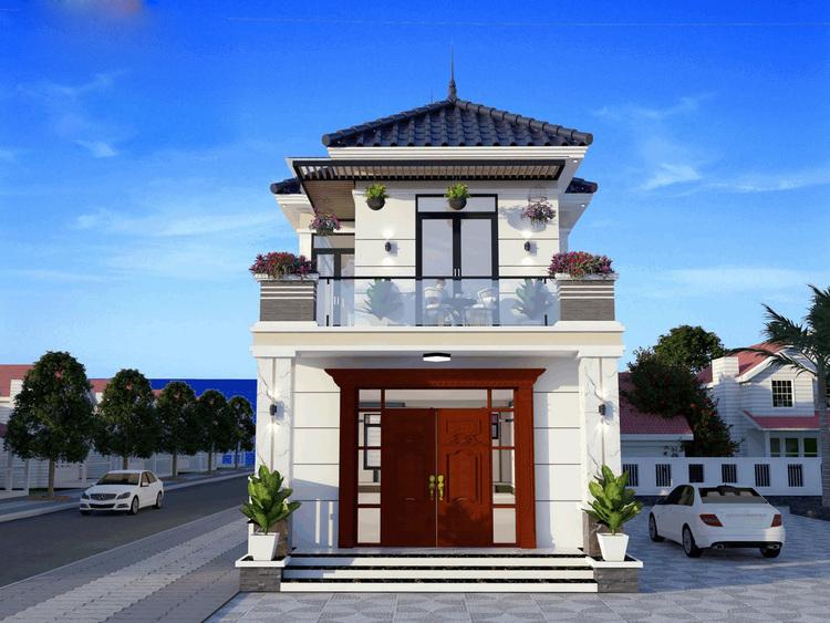 Mẫu nhà mái Nhật ngang 6m với thiết kế hiện đại, tối ưu không gian