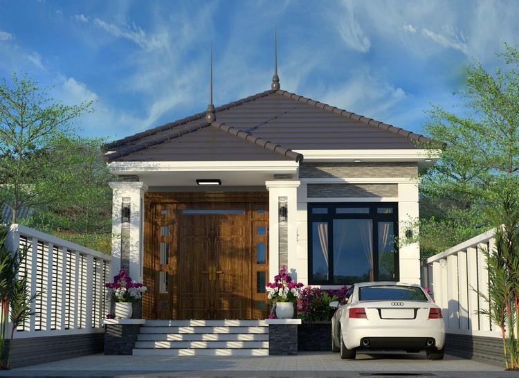 Mẫu nhà mái Nhật ngang 7m với thiết kế thanh lịch, hiện đại, thoáng đãng