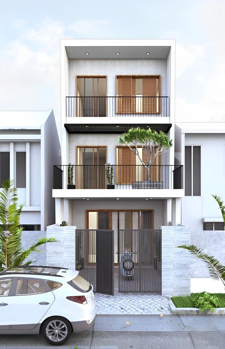 Nhà ống 3 tầng được thiết kế theo nhiều phong cách và kiểu mái