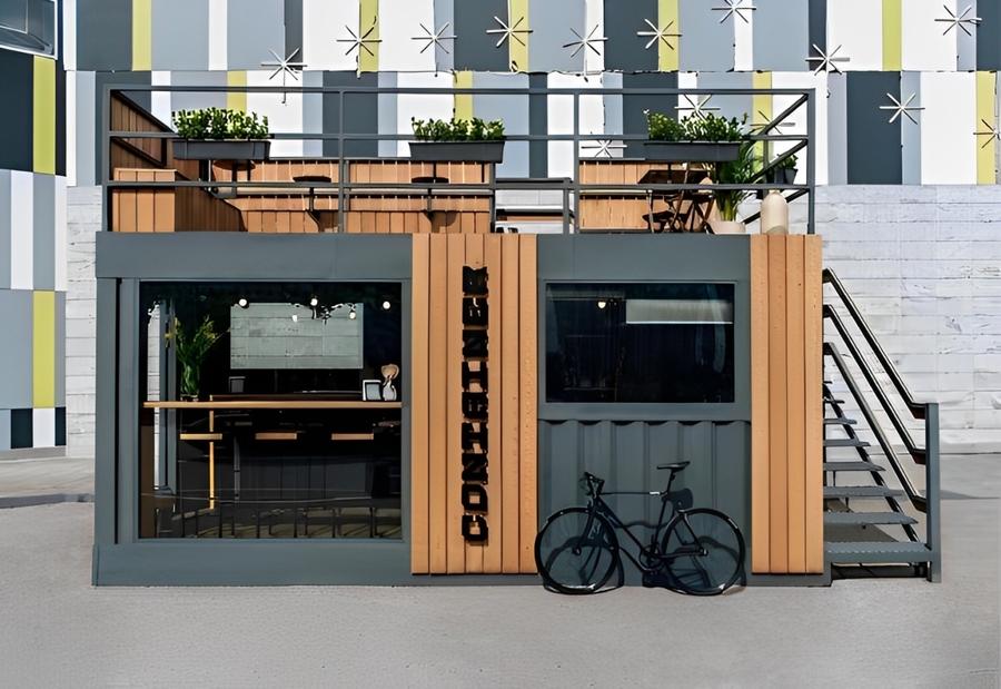 Mẫu nhà tiền chế ứng dụng thành quán cà phê 