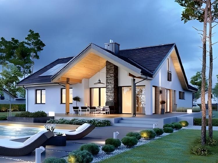 Mẫu nhà vườn cấp 4 nông thôn 3 phòng ngủ thiết kế đơn giản, thoáng đãng