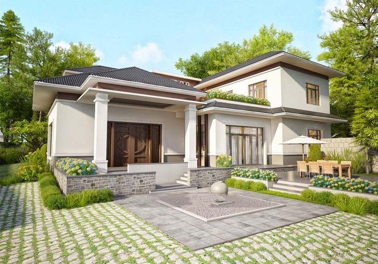 Mẫu biệt thự nhà vườn cấp 4 tiện nghi, sang trọng, thư thái 