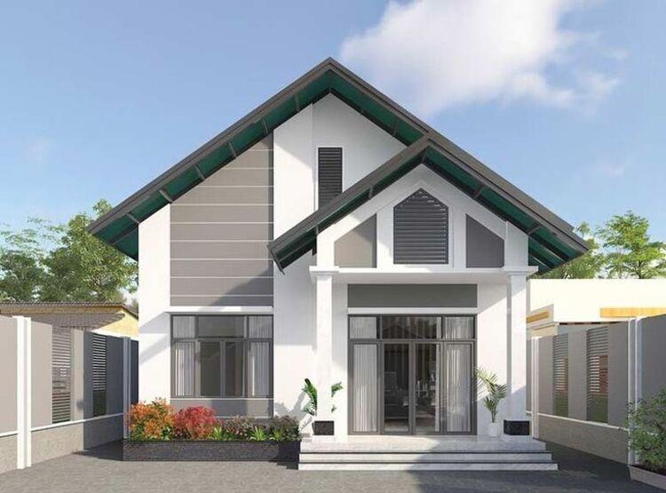 Mẫu nhà cấp 4 3 phòng ngủ 100m2 với phần mái Thái làm điểm nhấn