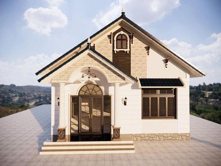 Mẫu nhà cấp 4 3 phòng ngủ 100m2 mái Thái bề thế, hiện đại với màu sắc độc đáo