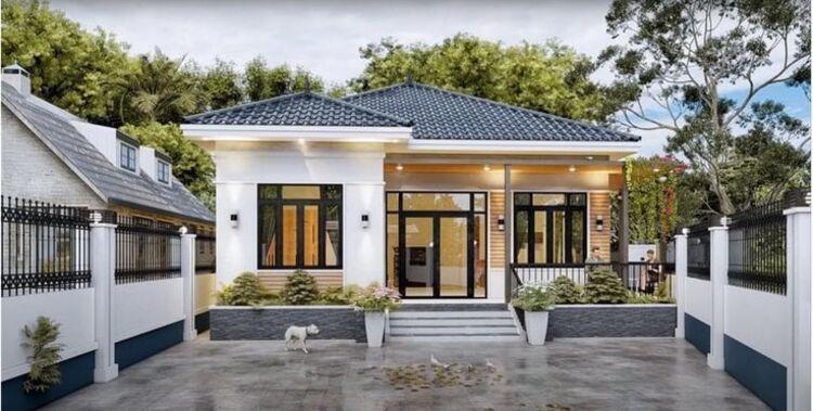 Mẫu nhà cấp 4 3 phòng ngủ 100m2 với thiết kế mái Nhật tinh tế, đầy đủ tiện ích