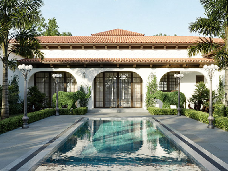 Mẫu biệt thự mini phong cách Địa Trung Hải đẹp nhẹ nhàng, tinh tế