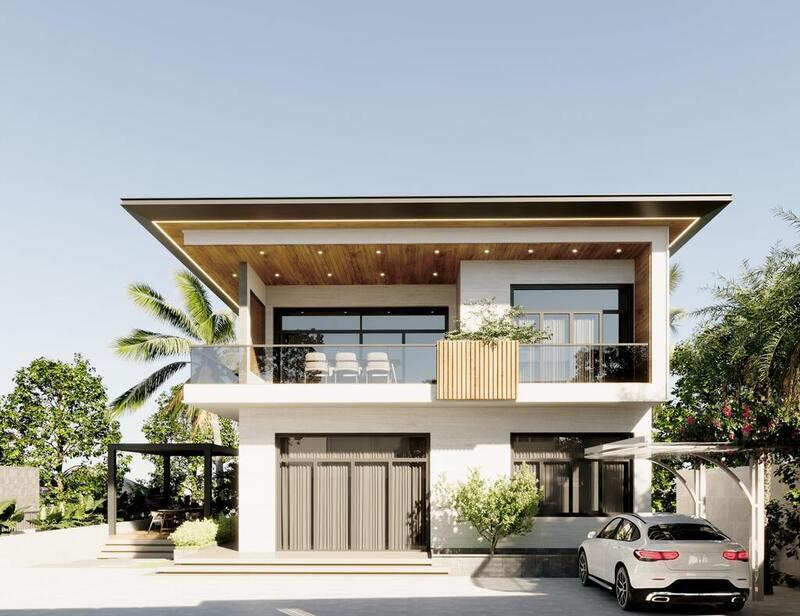 Mẫu biệt thự mini 2 tầng có thiết kế kiến trúc nhỏ gọn nhưng ấn tượng