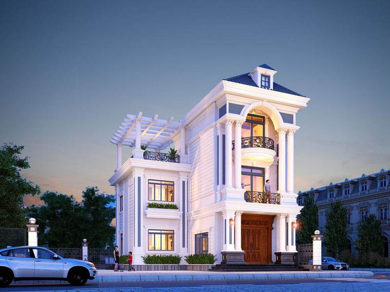 Mẫu biệt thự mini 3 tầng rộng rãi, tối ưu diện tích