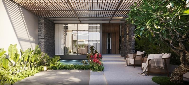 Mẫu biệt thự mini thiết kế không gian mở, giúp đón gió và ánh sáng tự nhiên