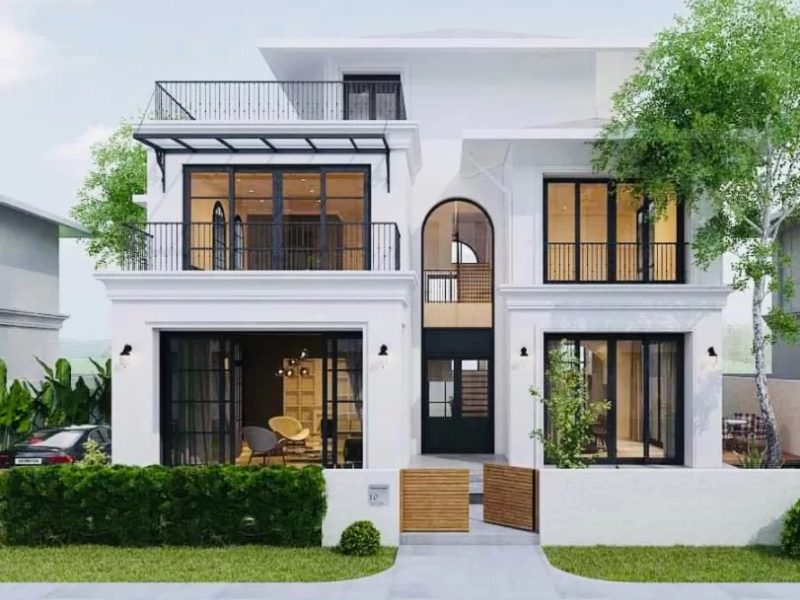 Mẫu biệt thự mini thường có diện tích nhỏ gọn, từ 70 - 100m2 và 2 - 4 tầng nổi