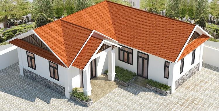 Ngôi nhà cấp 4 chữ L 3 phòng ngủ được thi công trọn gói tối giản, hiện đại