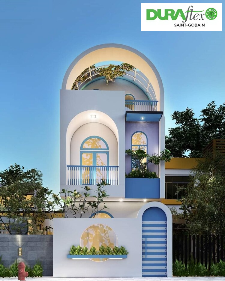 Mẫu mặt tiền nhà ống đẹp mái vòm mềm mại và đậm chất nghệ thuật