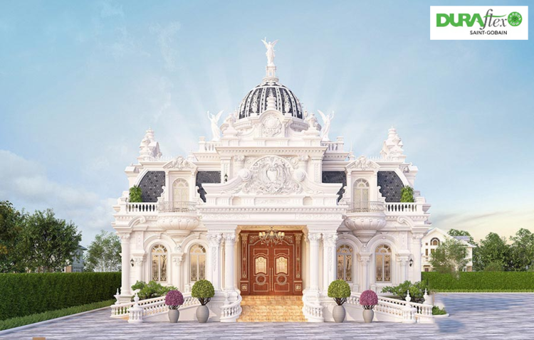 Căn biệt thự nhà vườn 1 tầng cổ điển kiểu Pháp với thiết kế tỉ mỉ, tinh xảo