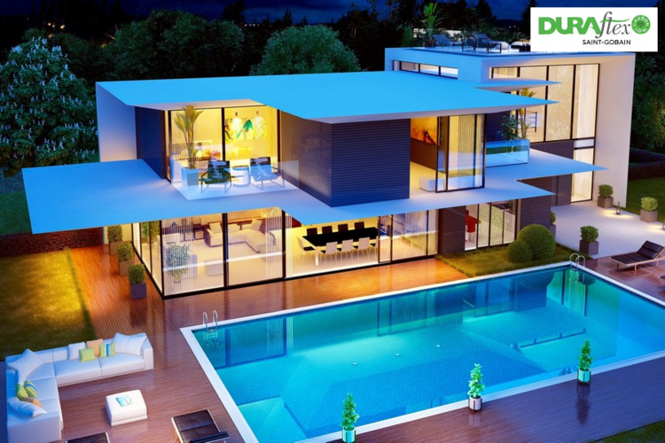 Mẫu biệt nhà vườn 2 tầng có bể bơi tạo nên không gian sống đẳng cấp