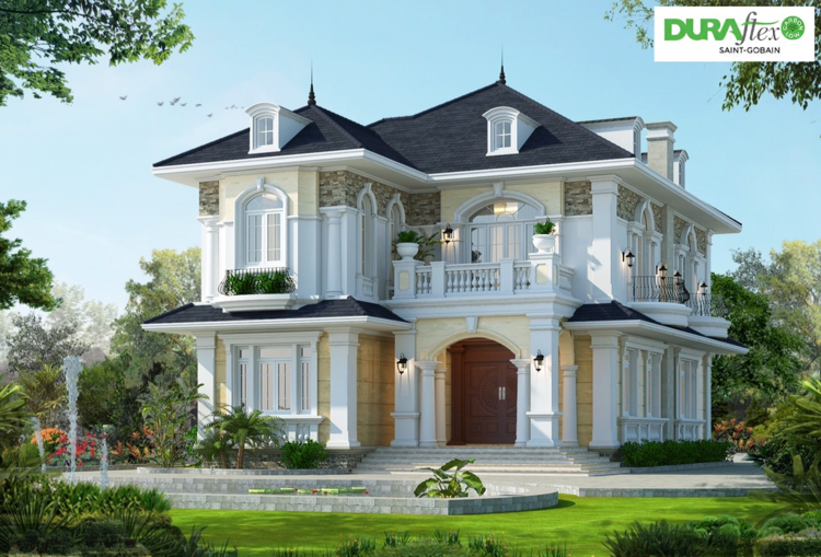 Mẫu biệt thự nhà vườn 2 tầng mái Thái hiện đại, đầy đủ tiện nghi 