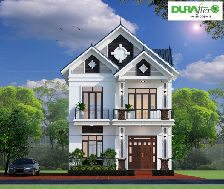 Mẫu biệt thự nhà vườn 2 tầng mái Thái đẹp, thanh thoát 