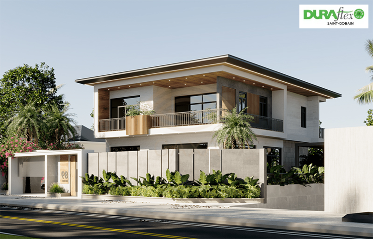 Biệt thự nhà vườn 2 tầng mái bằng mang đến vẻ đẹp đơn giản, tinh tế 