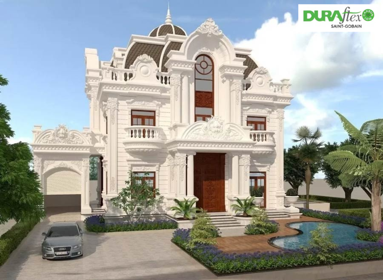 Mẫu biệt thự nhà vườn 2 tầng tân cổ điển thanh lịch, thời thượng