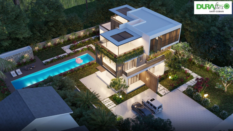 Mẫu biệt thự nhà vườn 3 tầng mái bằng hiện đại, có thiết kế ấn tượng 