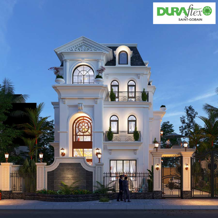 Căn biệt thự nhà vườn 3 tầng phong cách tân cổ điển đẹp, độc đáo 