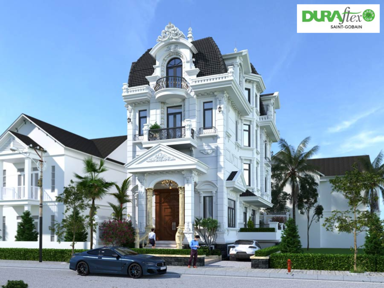 Mẫu biệt thự nhà vườn 3 tầng tân cổ điển với vẻ đẹp trang nhã, sang trọng