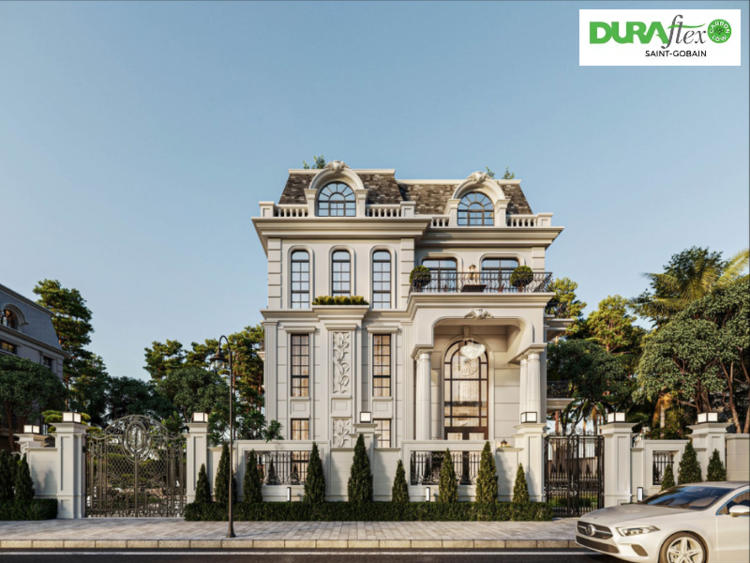 Mẫu biệt thự nhà vườn 3 tầng sang trọng, đẳng cấp kiểu Pháp 