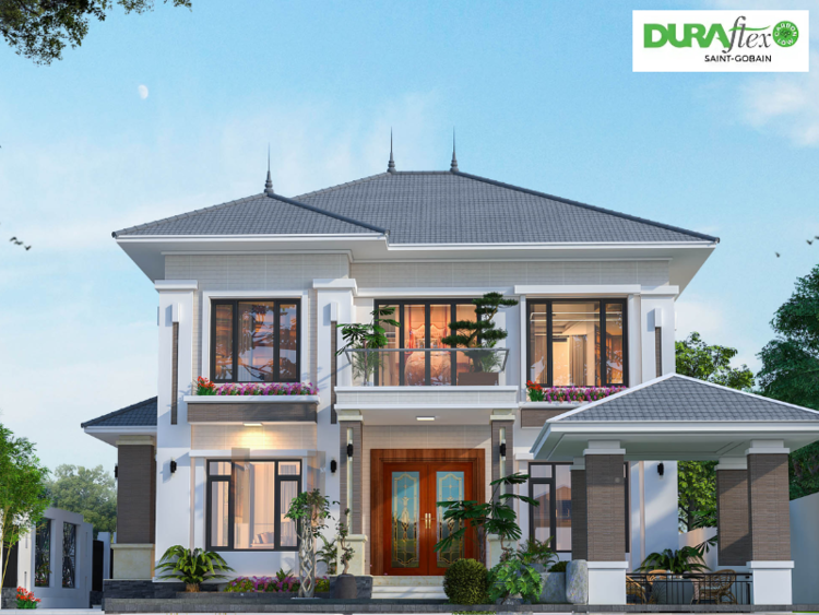 Mẫu thiết kế biệt thự phong cách đơn giản, hiện đại 