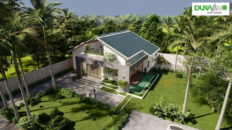 Biệt thự mini có sân vườn hài hòa giữa thiên nhiên và kiến trúc hiện đại