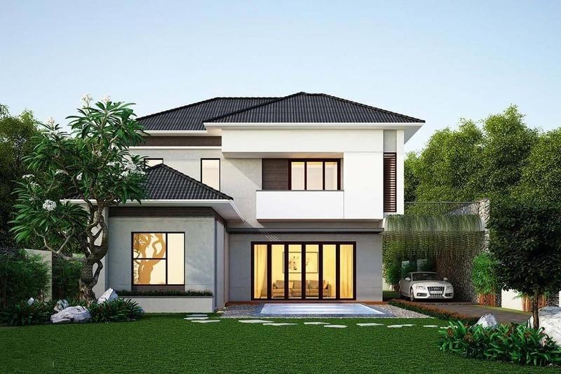 Mẫu nhà vườn 2 tầng 4 phòng ngủ dưới 1 tỷ đẹp, hài hoà với thiên nhiên