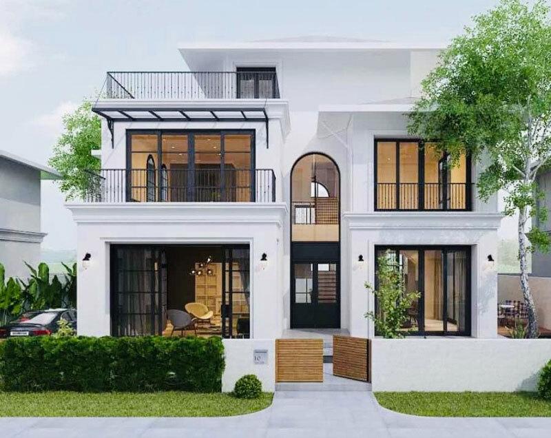 Mẫu nhà 2 tầng 4 phòng ngủ, 1 phòng thờ thoáng đãng, rộng rãi