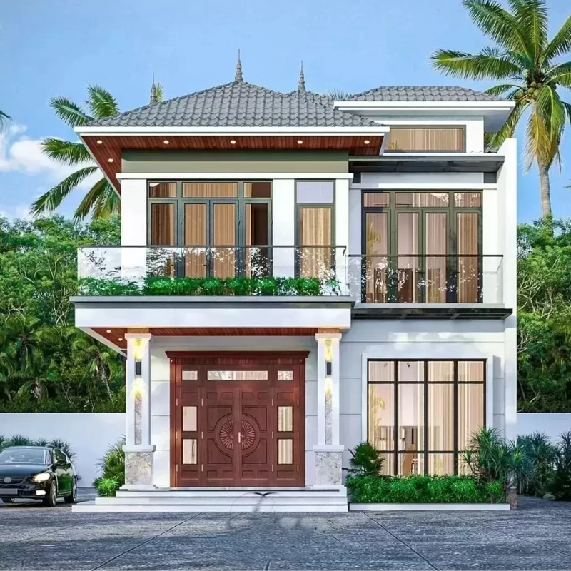 Với ngân sách xây dựng dưới 1 tỷ vẫn hoàn toàn có thể xây nhà 2 tầng 4 phòng ngủ