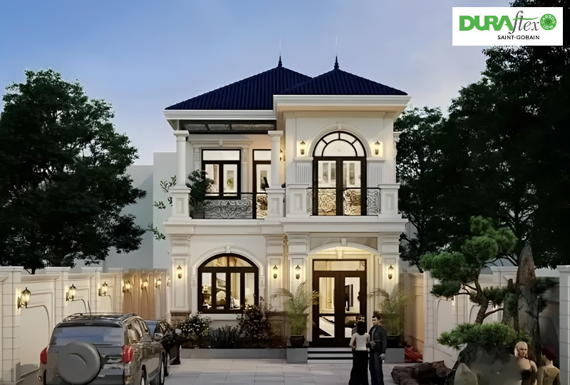 Xu hướng thiết kế mẫu nhà 2 tầng nông thôn 800 triệu có sân vườn