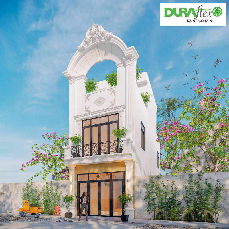 Mẫu nhà 2 tầng nông thôn 800 triệu tân cổ điển đẹp, trang nhã