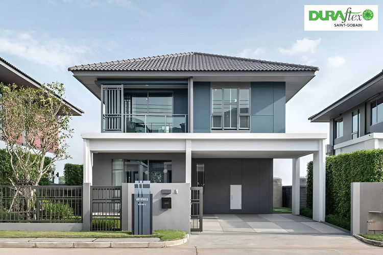 Nếu chi phí ít, nên chọn những thiết kế nhà 2 tầng mái Nhật 8x12m tối giản