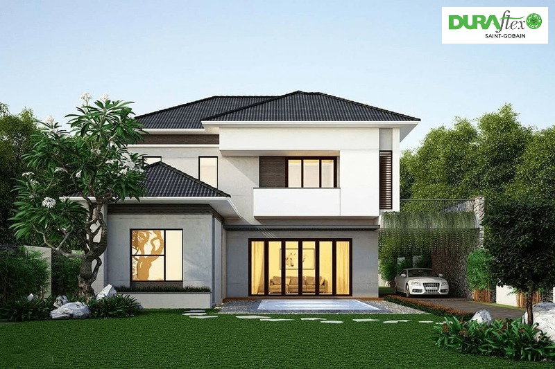 Mẫu nhà 2 tầng nông thôn 800 triệu có sân vườn đẹp, tươi mát 