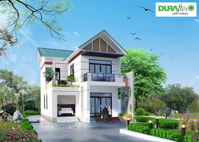 Mẫu nhà mái Thái 2 tầng nông thôn 800 triệu thiết kế hiện đại, đẹp mê mẩn