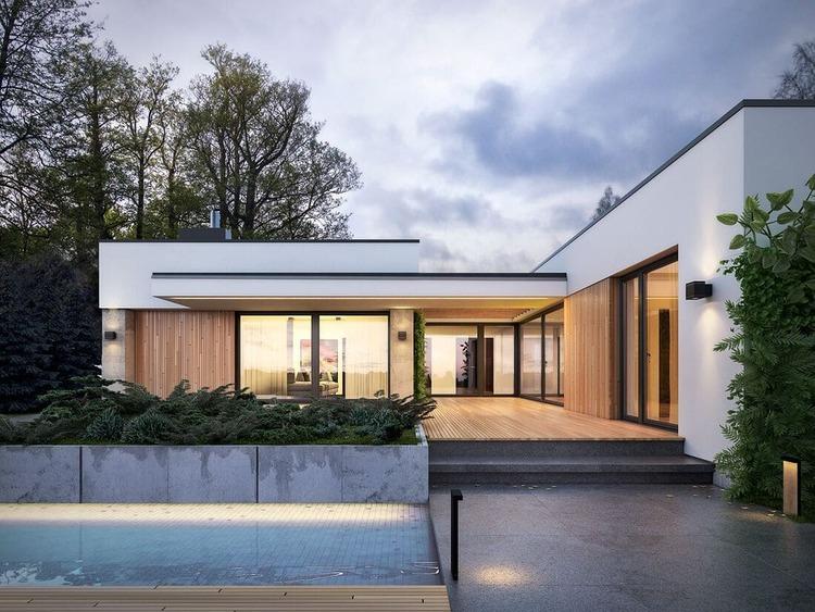 Nhà cấp 4 chữ L 3 phòng ngủ tối giản nhưng vẫn đầy đủ tiện nghi và mang tính thẩm mỹ cao