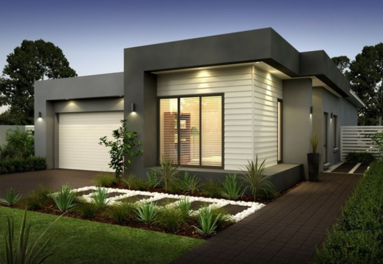 Mẫu nhà cấp 4 mái bằng hiện đại thiết kế sân vườn rộng rãi, hài hòa với thiên nhiên 